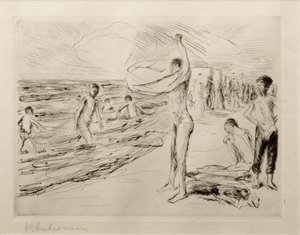 M. Liebermann, Boys Bathing in the Wind by Max Liebermann