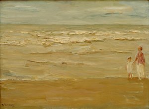 Seascape – Beach and Sea by Max Liebermann