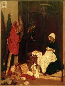 Seamstress by Max Liebermann