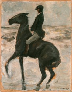 Rider to the Left on the Beach by Max Liebermann