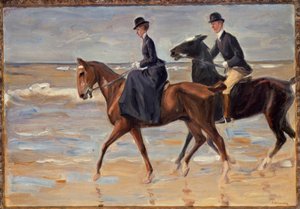 Rider and Rideress on the Beach by Max Liebermann