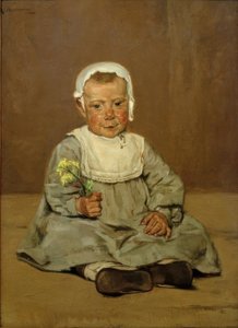Seated Child with Flower