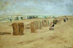 Beach Scene in Noordwijk by Max Liebermann