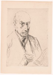 Self-Portrait of Max Liebermann, Drawing Pencil in Hand