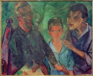 The Artist and His Family by Max Pechstein