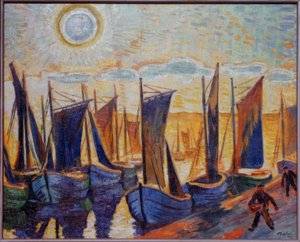 Fishing Cutter in Leba by Max Pechstein