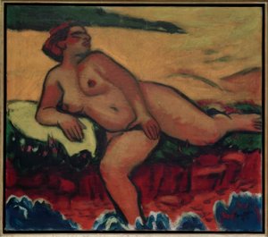 Reclining Nude (Nidden) by Max Pechstein