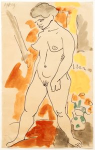 Standing Naked Woman by Max Pechstein