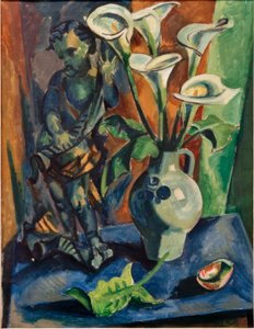 Still Life with Putto and Calla by Max Pechstein