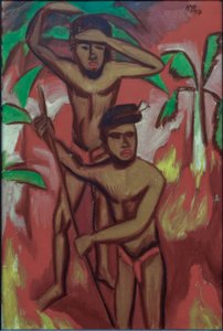 Two Natives (Palau) by Max Pechstein