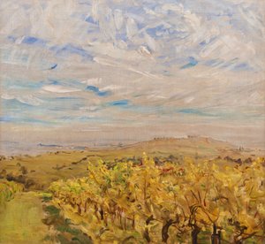 Early Autumn in the Palatinate. Vineyards near Neukastel by Max Slevogt