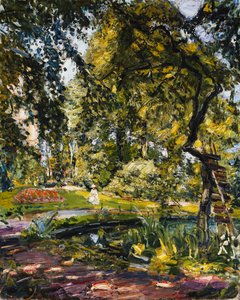 Garden in Godrammstein with a Twisted Tree and Pond, 1910