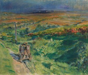 Palatine Landscape with a Vat of Wine by Max Slevogt