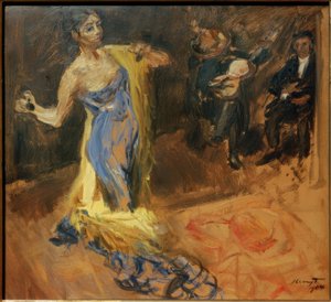Sketch for Marietta di Rigardo / Marietta Dancing with Two Musicians by Max Slevogt