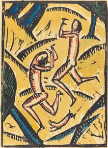 Two Nude Dancers in a Landscape by Max Zachmann