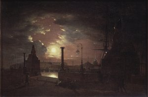 Autumn Night in St. Petersburg by Maxim Nikiphorovich Vorobyev