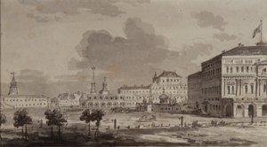 Moscow Kremlin before the construction of the Grand Kremlin Palace