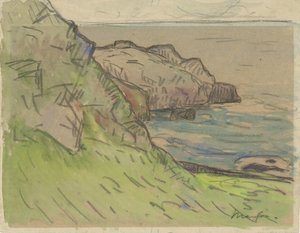 Rocky Coast in Brittany by Maxime Camille Louis Maufra