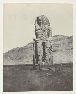 Gournah, Monolithic Colossus of Amenophis III; Thebes, plate 56 from the album "Egypt, Nubia, Palestine and Syria" (1852)