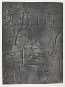 Grand Temple of Isis at Philae, Thoth Ibiocéphale; Nubia, plate 79 from the album "Egypt, Nubia, Palestine and Syria" (1852) by Maxime Du Camp