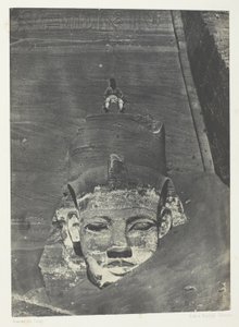 Ibsamboul, Western Colossus of the Speos of Phre; Nubia, plate 107 from the album "Egypt, Nubia, Palestine and Syria" (1852) by Maxime Du Camp
