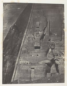 Ibsamboul, Eastern Colossus of the Great Temple of Phre; Nubia, plate 103 from the album "Egypt, Nubia, Palestine and Syria" (1852) by Maxime Du Camp