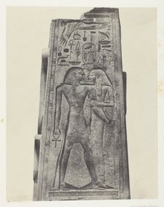Palais de Karnak, Pillar in Front of the Granite Sanctuary; Thebes by Maxime Du Camp