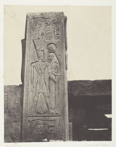 Palace of Karnak, Pillar in Front of the Granite Sanctuary; Thebes by Maxime Du Camp