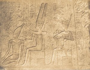 Exterior Sculptures of the Granite Sanctuary of the Palace of Karnak Amun Assuring the C..., 1849-50