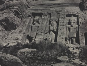 Southern Portion of the Rock-cut Temple of Hathor, Abu Simbel by Maxime Du Camp