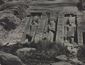 Southern Portion of the Rock-cut Temple of Hathor, Abu Simbel by Maxime Du Camp