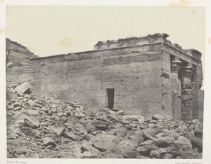 Temple of Dendur (Ancient Tantour), Dedicated to the Triad Osiris-Isis-Horus; Nubia, plate 93 from the album "Egypt, Nubia, Palestine and Syria" (1852) by Maxime Du Camp