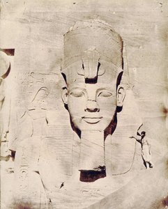 Travel to Egypt with Flaubert, photo by Maxime Du Camp. Colossus of Abu Simbel