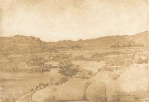 Vue prise à la première Cataracte Rive droite, 1849-50 by Maxime Du Camp