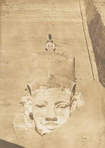 Westernmost Colossus of the Temple of Re, Abu Simbel, 1850 by Maxime Du Camp