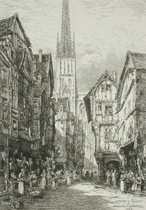 A Street in Rouen by Maxime Lalanne