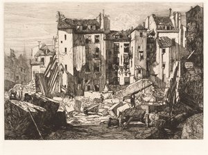 Demolition for the Opening of the rue des Ecoles by Maxime Lalanne