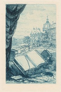Frontispiece for “Un bouquiniste parisien : le père Lécureux” by Maxime Lalanne