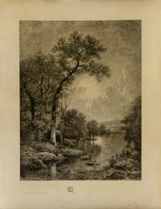 Landscape with Deer by Maxime Lalanne