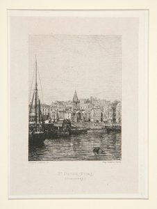 St. Peter-Port, Guernsey, Plate 1 from the Suite Chez Victor Hugo by Maxime Lalanne