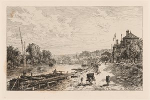 View of Bas-Meudon, Banks of the Seine by Maxime Lalanne