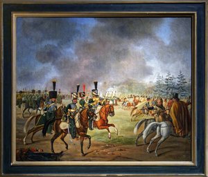 Fight of the 5th regiment of hunters on horseback