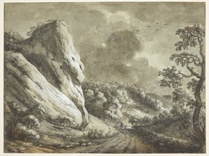 Road Between Cliffs and Forested Slopes by Maximilian Neustück