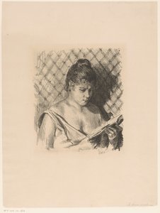 Woman Reading with Bare Shoulders