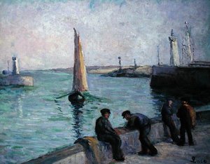 Fishermen in a Port, c.1920