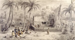Village in Oceania by Maximilien Radiguet