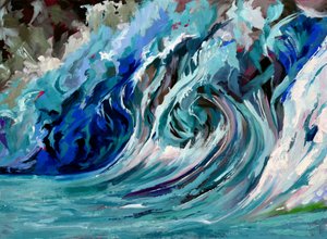 Crashing Ocean Wave by Maxine Shore