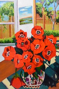Red Poppies Summer Garden