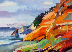 Vibrant Coastal Cliffs