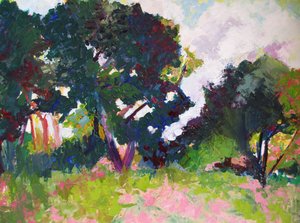 Vibrant Summer Landscape by Maxine Shore